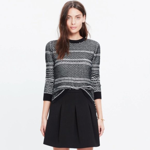 Madewell Jacquard Pleated Thick Mini Skirt Sz 2 - Picture 1 of 7